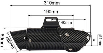 ya 5 8.24 baidi Motorcycle Pipe Insert Muffler 51mm Tail Tip Vent Pipe Baffle Silencer