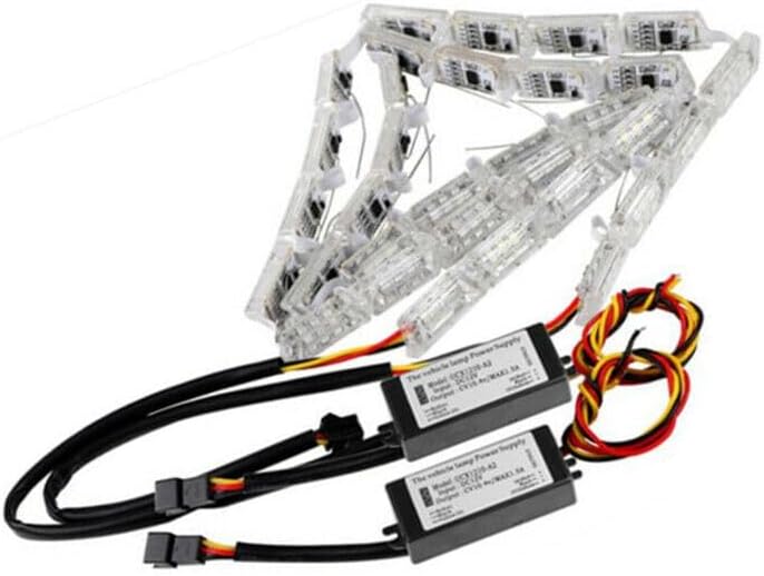 ya 13 9.15 baidi Telescopic Switchback LED DRL Strip Sequential Light Sequential Signal Head