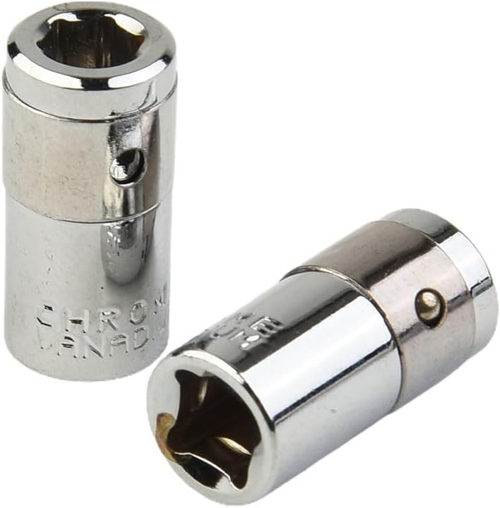 ya 14 9.20 baidi 2x 1/4 Square Drive To 1/4 Hex Socket Bits Converter Screwdriver Bit Adapter-1
