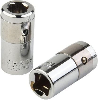 ya 14 9.20 baidi 2x 1/4 Square Drive To 1/4 Hex Socket Bits Converter Screwdriver Bit Adapter-1