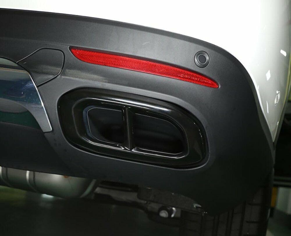 ya 6 8.14 Black ABS Car Exhaust Muffler Tail Pipe Trim For Benz GLC GLE GLS X253 W167 2020