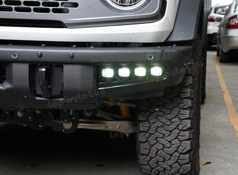 ya 9 10.24 Front Bumper LED Driving Lights Turn Signal Lights 2PC for Ford Bronco 2021-2023