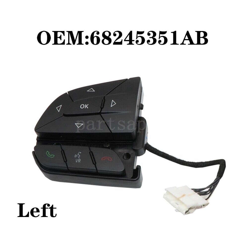 ya 3 8.24 baidi 1 Pair Steering Wheel Control Switch for 2014-2019 for Chrysler for Dodge for Jeep