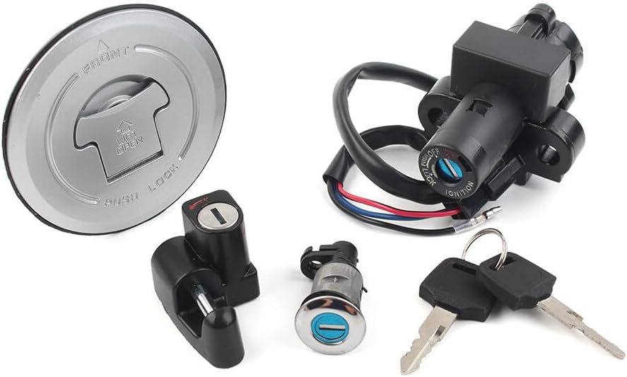 ya 6 8.24 baidi Fuel Gas Tank Cap Ignition Switch Lock Key Set Fit for Honda CBR250 Hornet 250 98-02