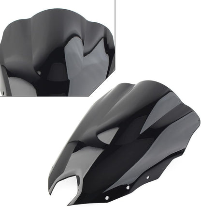 ya 2 8.15 Windshield Windscreen Wind Screen Wind Shield for Yamaha FZ-6R 2009-2015 Black