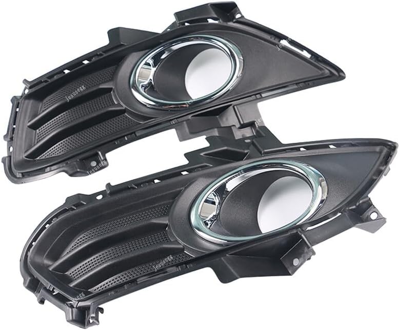 ya 9 10.24 Pair Chrome Front Left & Right Bumper Fog Lamp Grille Fits for Ford Fusion 2013-2016