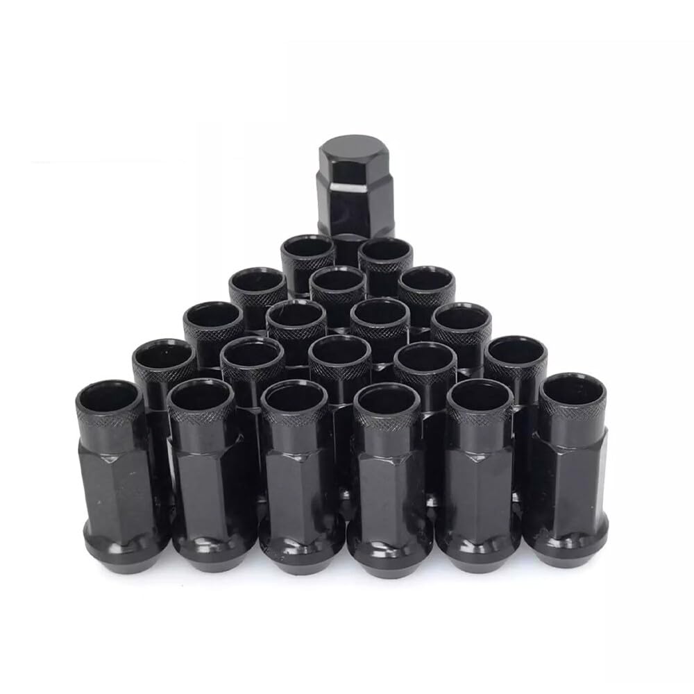 ya 10 9.16 baidi 20pcs Black Extended Open End Steel Wheel Lug Nuts M12x1.25 for Toyota for Honda