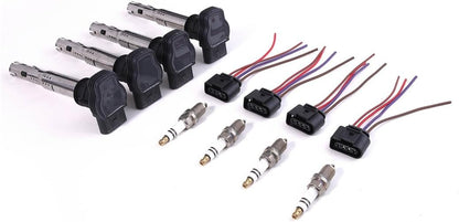 ya 9 10.24 4* Ignition Coil &Spark Plugs Kit for VW Amarok for Golf for Passat CC for Audi A4 A6