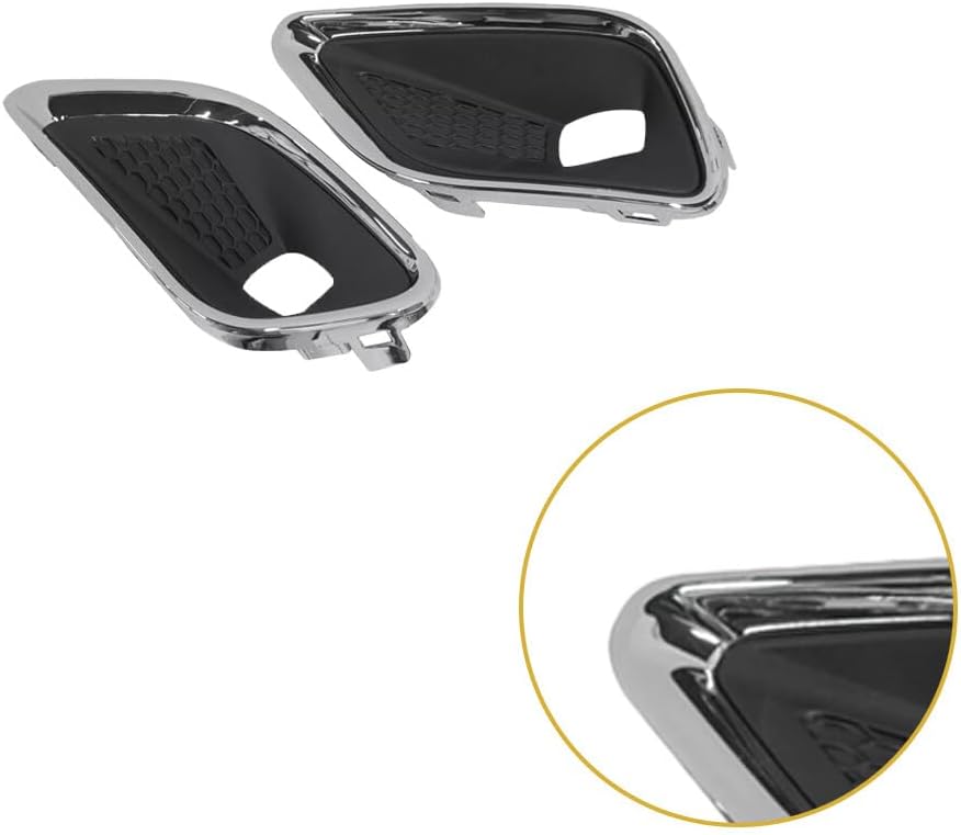ya 4 8.14 Pair Left & Right Front Bumper Fog Lamp Light Cover Bezel for Jeep Cherokee
