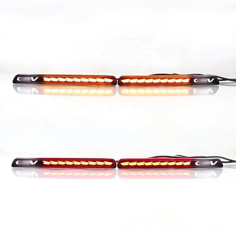 ya 3 8.24 baidi Suitable for Honda CRV CR-V 2023-24 Smoked LED rear fog light tail light anti-collision light set 