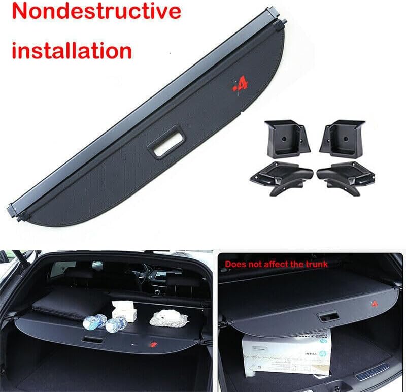 ya 2 8.15 for for Cadillac XT4 2019-22 Black Rear Trunk Cargo Luggage Security Shield Shade 1x
