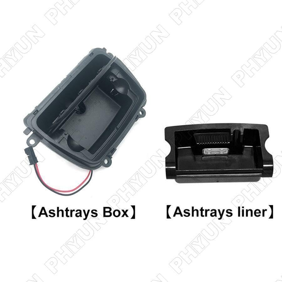 ya 8 8.24 baidi Front center console ashtray protective cover shell+coil black ABS suitable for BMW 5 series F10 F11
