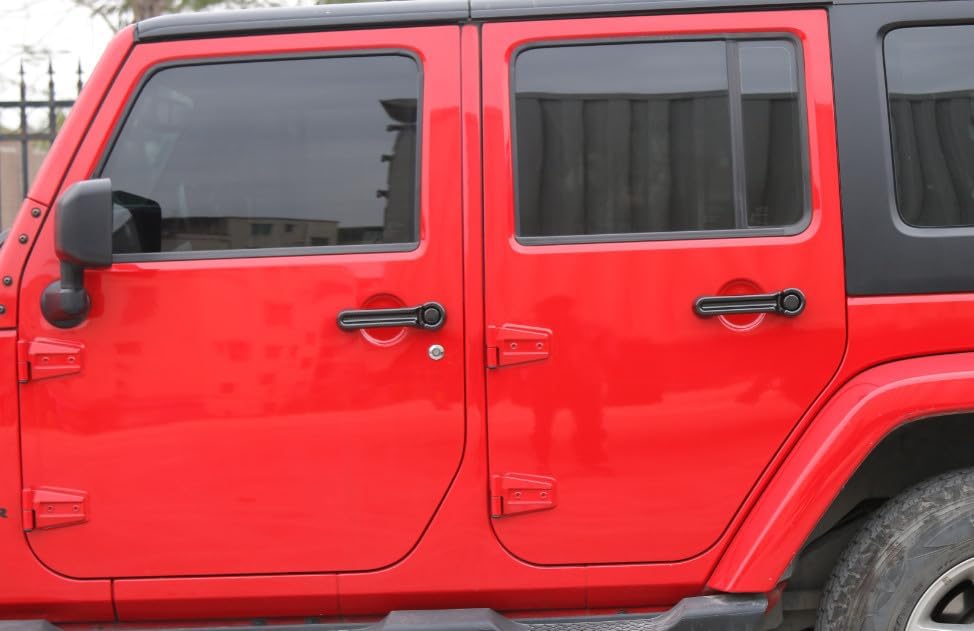 ya 10 9.16 baidi Door Handle Cover Tailgate Handle Trim for 07-18 for Jeep JK for Wrangler Carbon Look