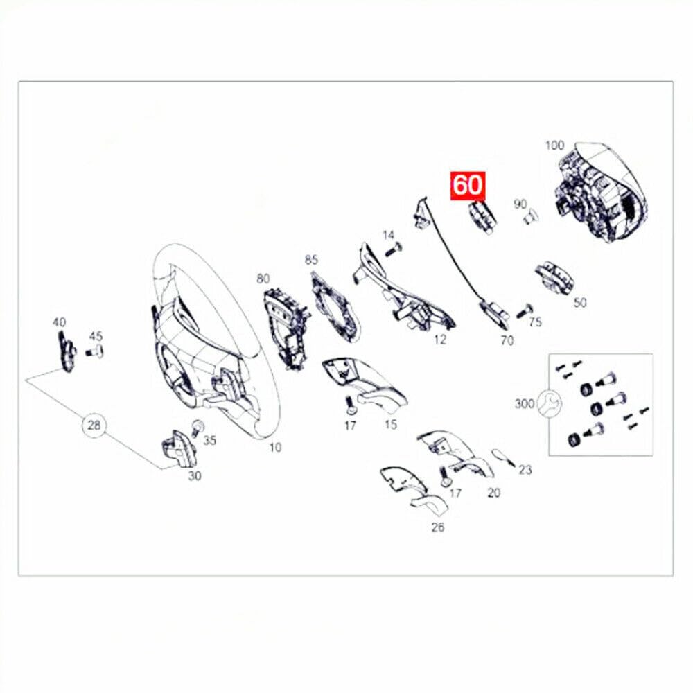 ya 8 8.24 baidi Steering Wheel Right Volume Sync Switch Button for Benz 2015-2018 W205 C253 C300