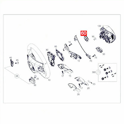 ya 8 8.24 baidi Steering Wheel Right Volume Sync Switch Button for Benz 2015-2018 W205 C253 C300