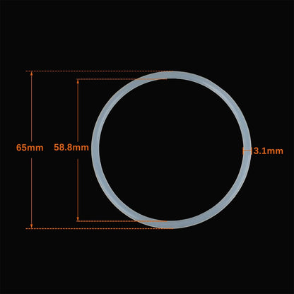 ya 13 9.15 baidi 10X Silicone O-Rings, 65mm OD, 58.8mm ID, 3.1mm Width, Seal Gasket White