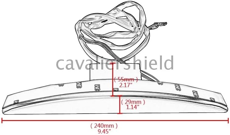 ya 23 10.7 baidi Red Rear Fender Tip Brake Tail LED Light for Harley-Davidson Breakout FXSB 13-17