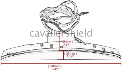 ya 23 10.7 baidi Red Rear Fender Tip Brake Tail LED Light for Harley-Davidson Breakout FXSB 13-17