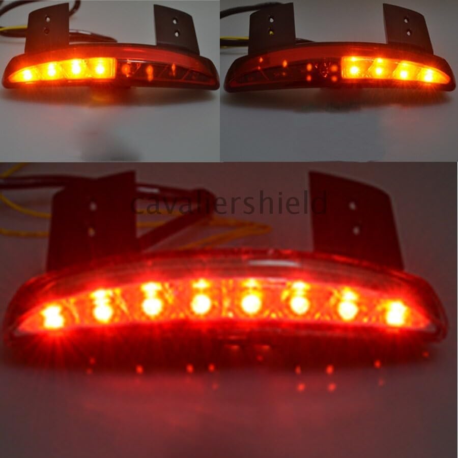 ya 23 10.7 baidi Clear Lens Rear Fender Edge LED Brake Turn Signal Tail Light for Harley 883 1200