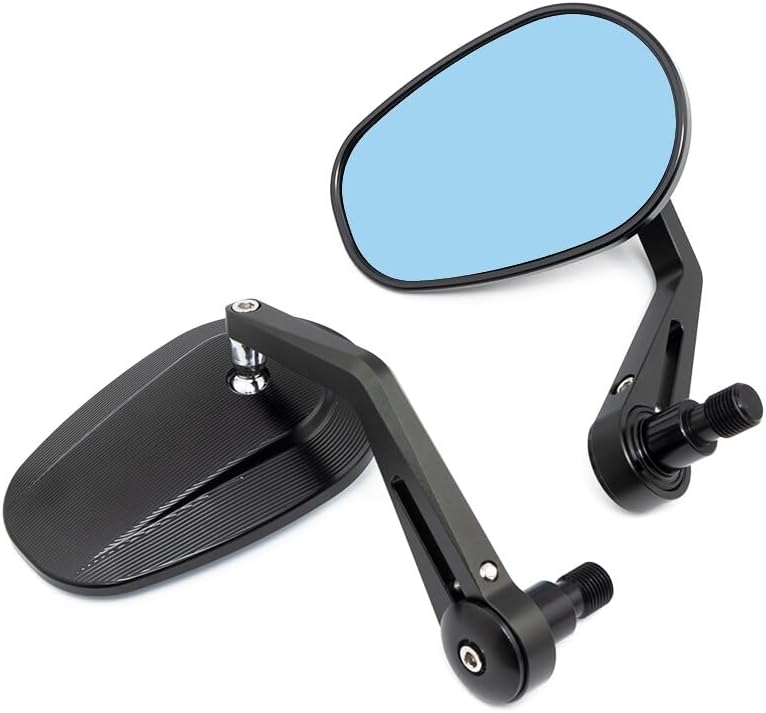 ya 2 8.15 Black CNC Handlebar End Oval Side Mirror for Yamaha XSR700 XSR900 MT-07 XJ6 FZ8