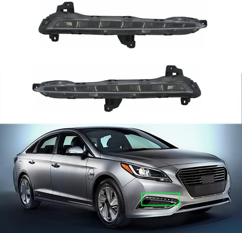 ya 10 9.16 zhengce LED Fog Light Daytime running light Pair for Hyundai Sonata 2015-2017