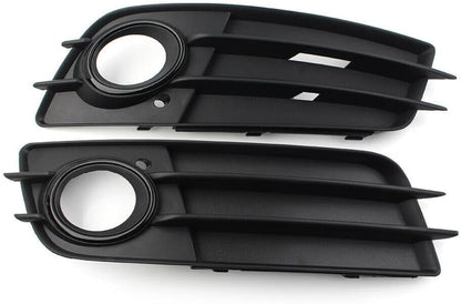 ya 2 8.15 1 pair of black front bumper fog light grille protective covers suitable for Audi A4 B8 S4 2008-2012