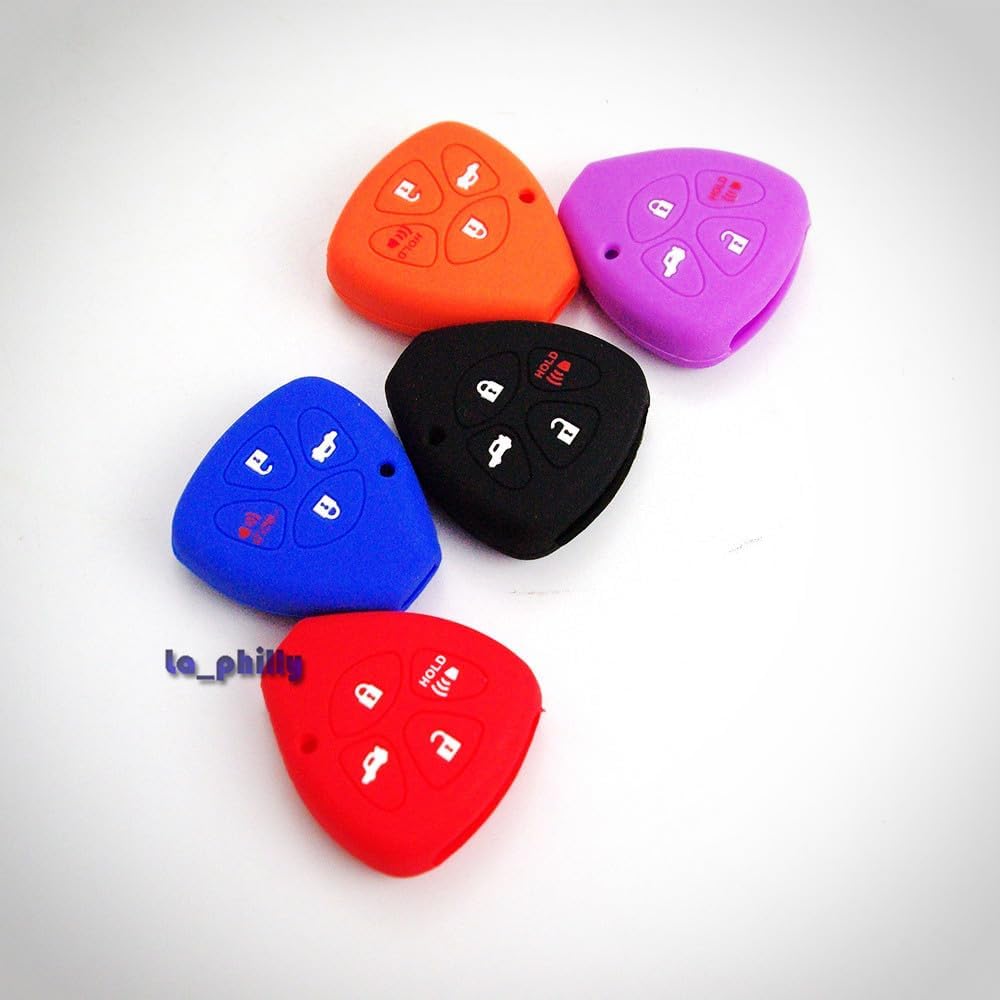 ya 5 8.24 baidi Silicone Key Shell Case Cover 4 Buttons for Toyota for Camry for Avalon for Corolla Matrix