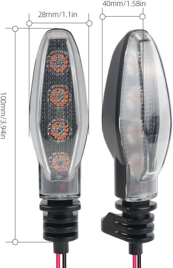 ya 13 9.15 baidi Front LED Turn Signals Lights Indicator For Daytona 675R Triple R Tiger 800 1050