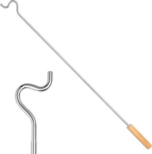 ya 26 10.21 baidi Wardrobe Grab bar with Hooks and Wooden Handle, Weighing - 2.75 to 5 feet.