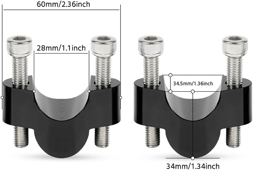 ya 13 9.15 baidi 28mm 1-1/8 Handlebar Riser Adapter 3/4Bar Clamp for Suzuki DL 1000 /XT V-Strom