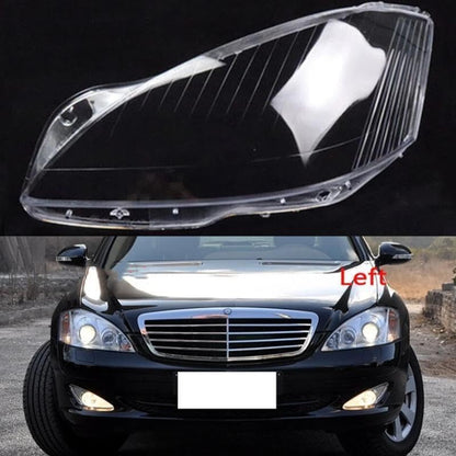 ya 4 8.14 For Mercedes W221 S-Class 2007-2009 Left Front Light Lens Cover + Glue 