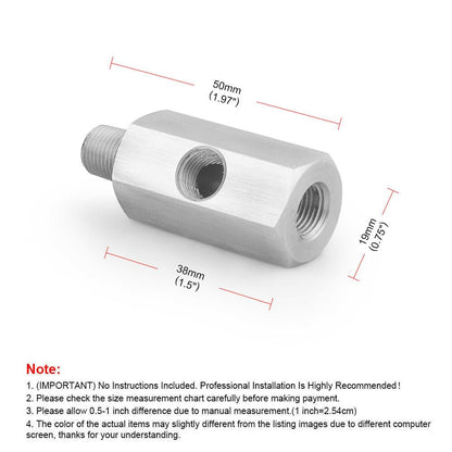 ya 5 8.10 1/8 NPT Female Oil Pressure Sensor Tee to 1/8 NPT Male Adapter Supply Feed Line