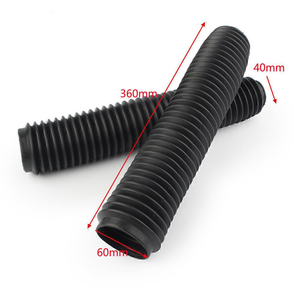ya 6 8.14 for Motor Dirt Bike Black 360MM Fork Dust Covers Gaiters Boots Shock Rubber