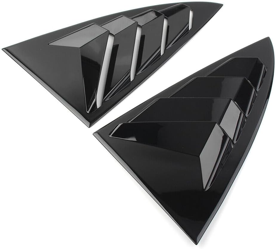 ya 4 8.14 Glossy Black Side Vent Window Scoop Louver Trim for Tesla Model 3 2017-2022 2020
