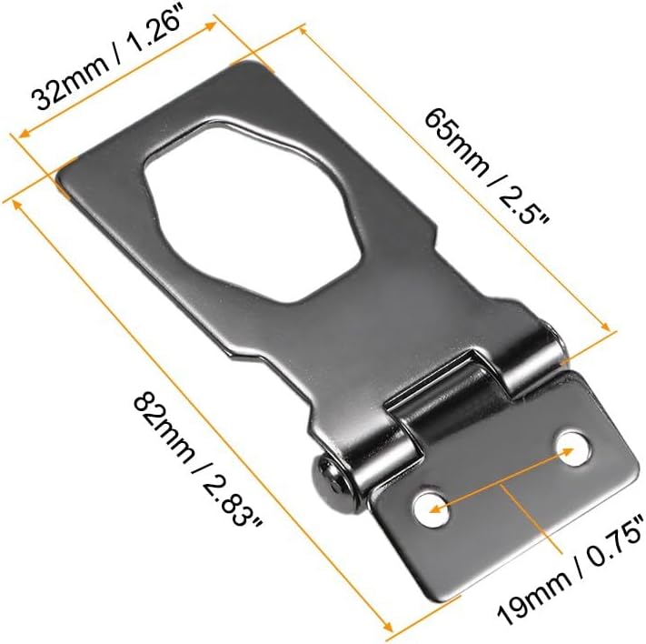 ya 26 10.21 baidi 2.5-inch Keyed Hasp Locks W Screws for Door Keyed Alike Black 2Pcs