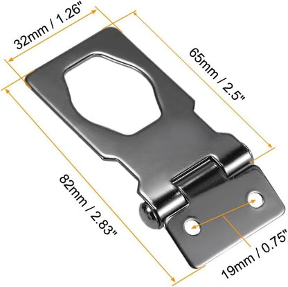 ya 26 10.21 baidi 2.5-inch Keyed Hasp Locks W Screws for Door Keyed Alike Black 2Pcs