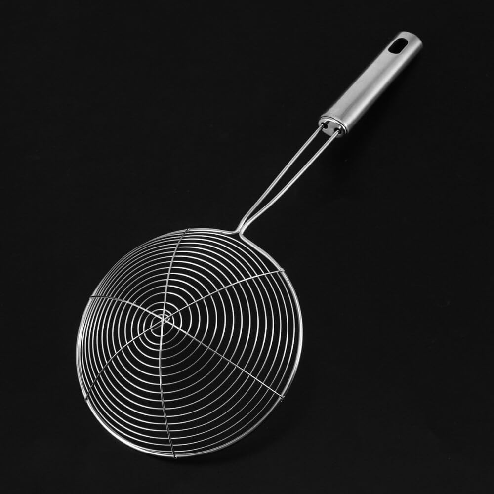 ya 14 9.20 baidi Mesh Skimmer Strainers Spiral Mesh Spoon for Noodles Spaetzle Pasta Chips-1