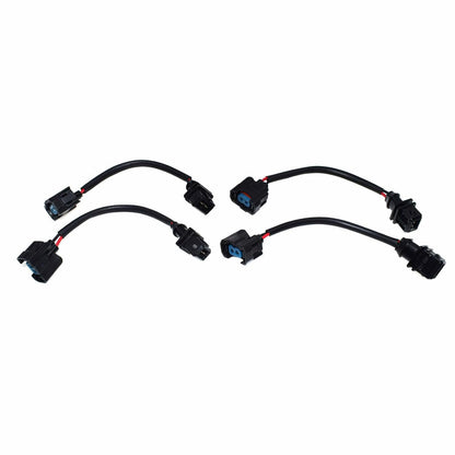 ya 4 8.8.2 4pcs 1 2 Fuel Injector Conversion Jumper Wiring Harness Plug Adapter for Honda 