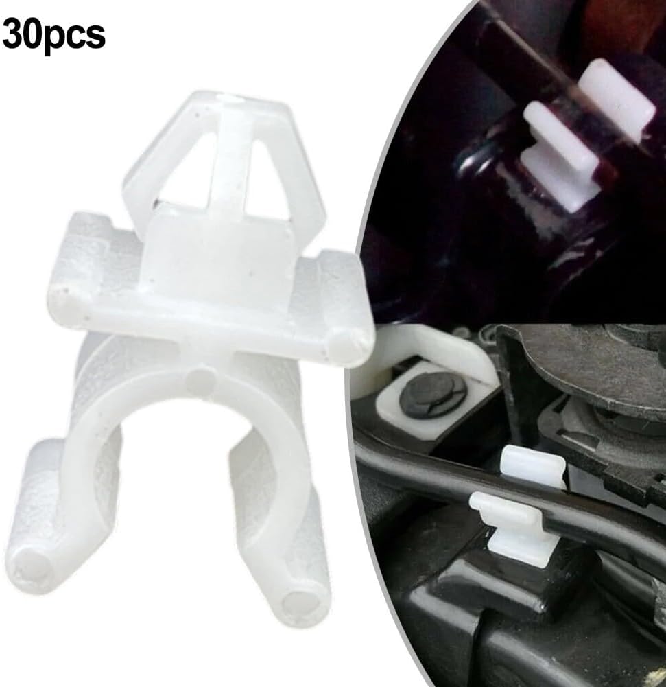 ya 13 9.15 baidi 30pcs For for Nissan Hood Support Prop Rod Clip 65722-01E00 Nylon Replacement
