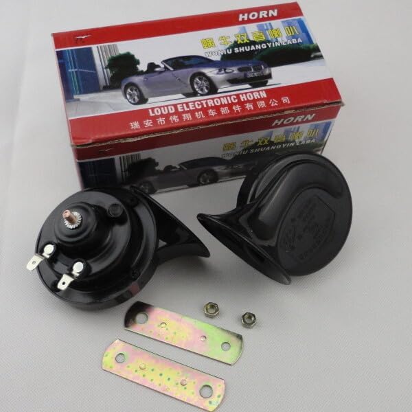 ya 5 8.24 baidi Black Loud Dual-tone Snail Electric Horn 12V 110 dB Car Truck Auto¡Á2