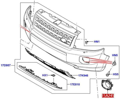 ya 4 8.14 Right side front fog lamp trim f for Ram e cover suitable for Land Rover LR2 2011-12