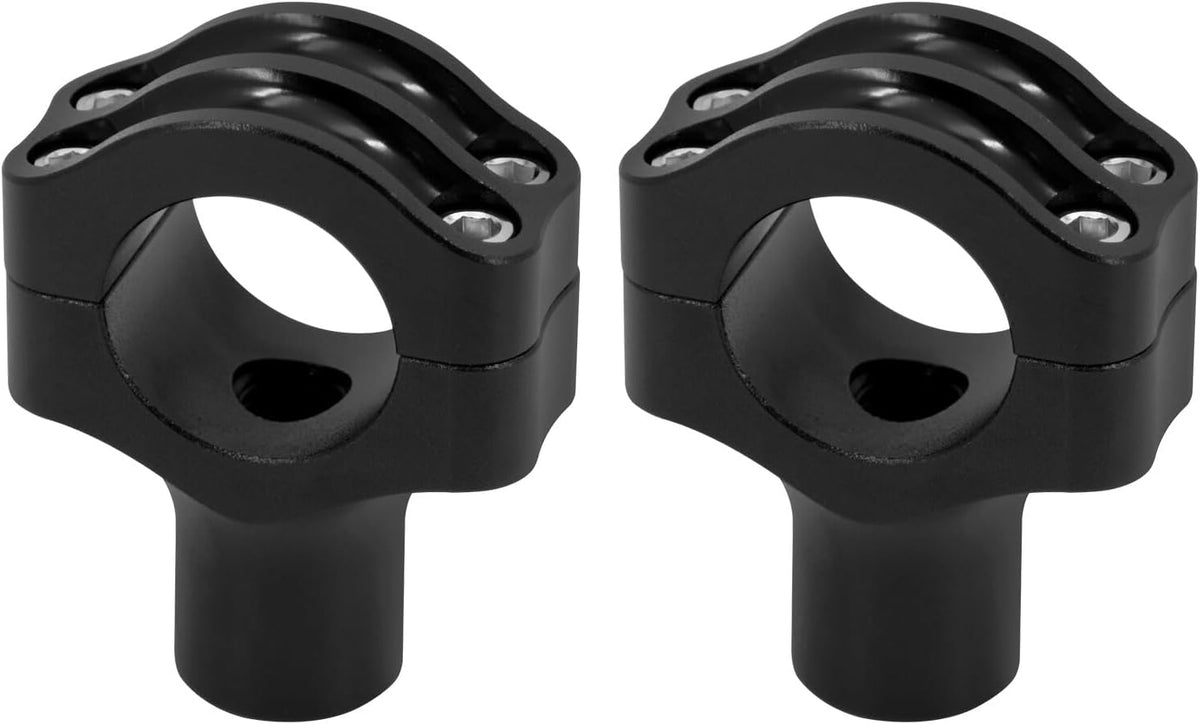 ya 4 8.8.2 Black Riser Clamp Mount for Harley 1.25 Handlebars Dyna Softail Road King Glide