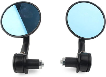 ya 4 8.14 7/8 Handlebar Bar End Rearview Mirror Universal Fit Dirt Bike Bobber Cafe