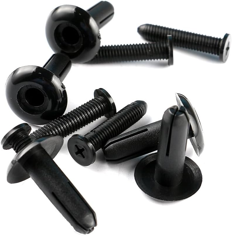 ya 27 10.13 baidi 10 x Front Bumper Push Type Retainer Clips Fits for Mitsubishi Eclipse Plastic Black