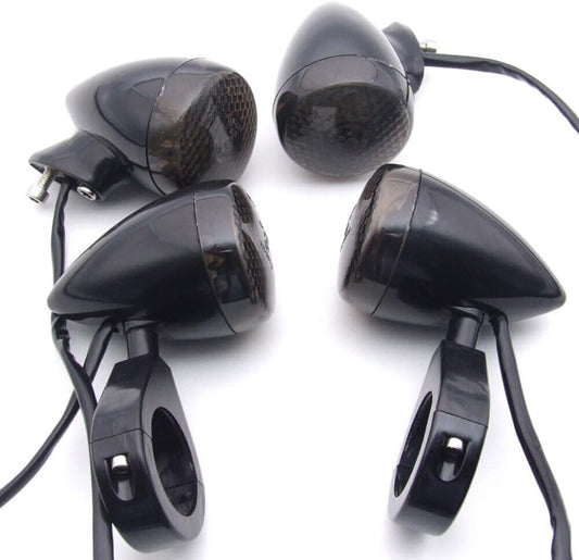 ya 4 8.10 4x 39mm 20 LED Turn Signal Turn Signal Lamp Fork Skull For Harley Bobber Chooper
