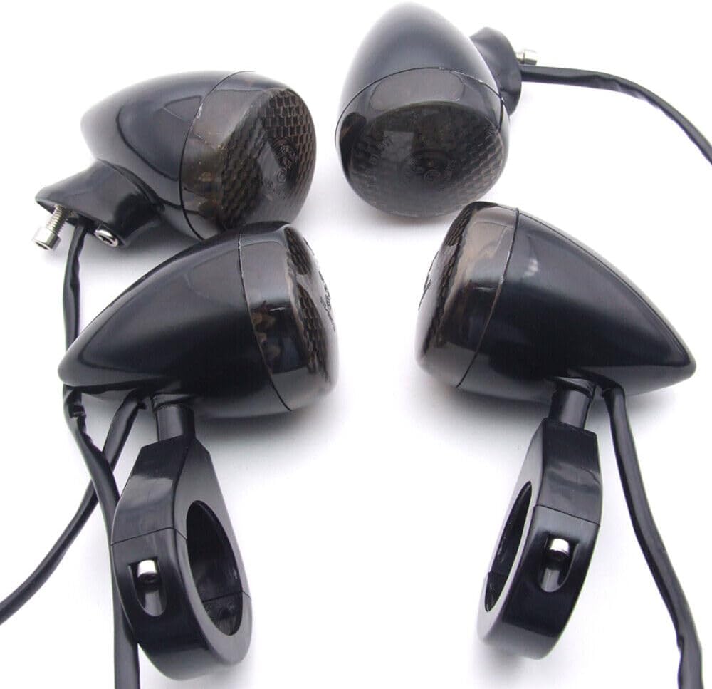 ya 11 9.14 zhengce 4x 39mm 20 LED Turn Signal Turn Signal Lamp Fork Skull For Harley Bobber Ch