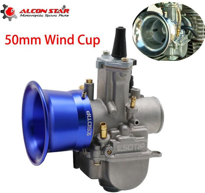 ya 2 8.15 50mm PE28 30 Carburetor Velocity Stack CNC Air Filter Cup for Carb