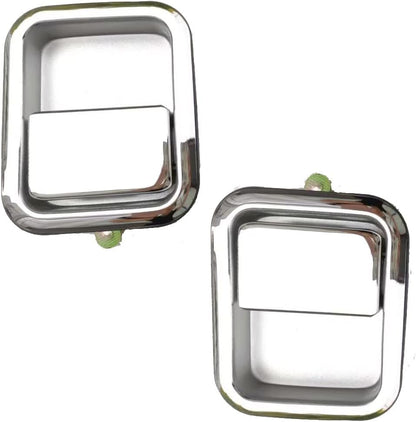 ya 2 8.15 Pair of Exterior Door Handles for 97-2006 for Jeep Wrangler (TJ) Front Chrome Metallic Z