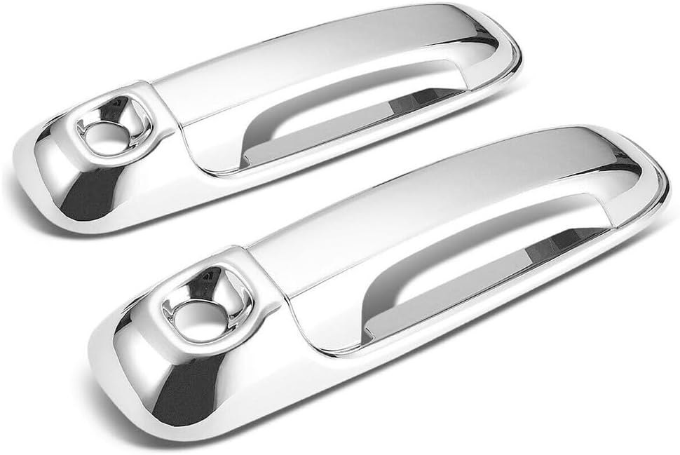 ya 10 9.16 baidi 4-Door Chrome Door Handle Covers W/2 Keyholes for 2002-2008 for Dodge for Ram 1500 2500