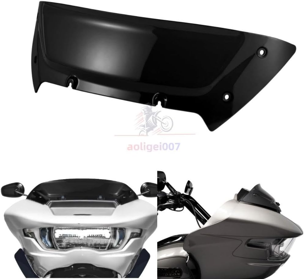 ya 23 10.7 baidi 6 Wave Windshield Windscreen for Harley CVO Road Glide FLTRXSE FLTRXSE 23+Black